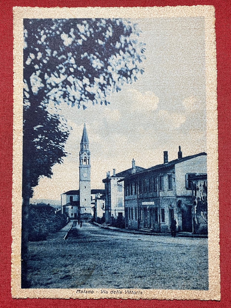 Cartolina - Maiano - Via della Vittoria - 1941