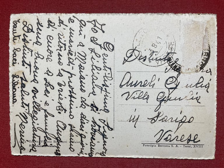 Cartolina - Maiano - Via della Vittoria - 1941