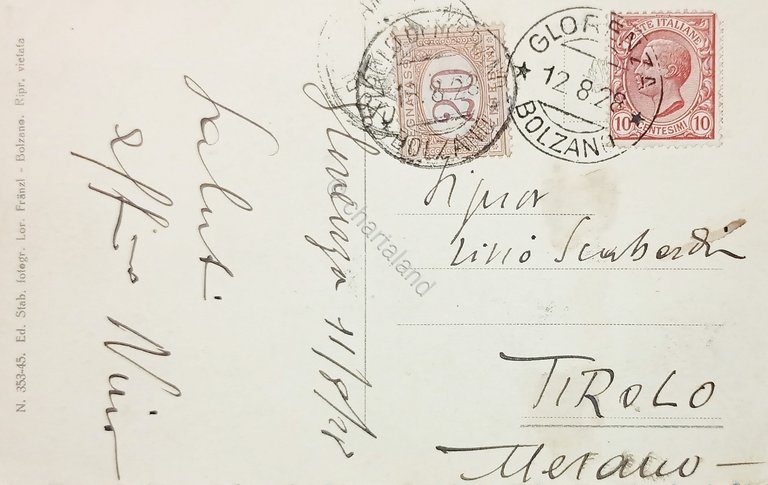 Cartolina - Malles - Val di Venosta - 1928