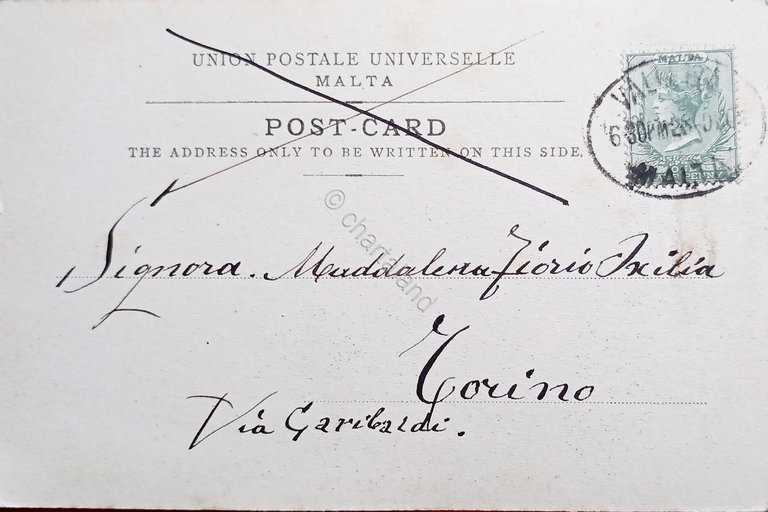 Cartolina - Malta - Landing Place Grand Harbour - 1901