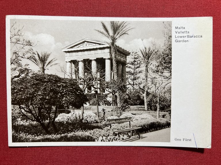 Cartolina - Malta - Valletta Lower Barrakka Garden - 1914