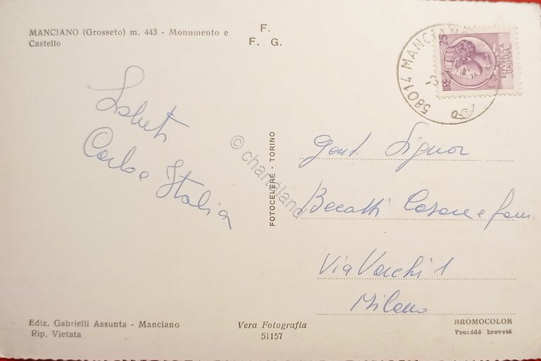 Cartolina - Manciano ( Grosseto ) - Monumento e Castello …
