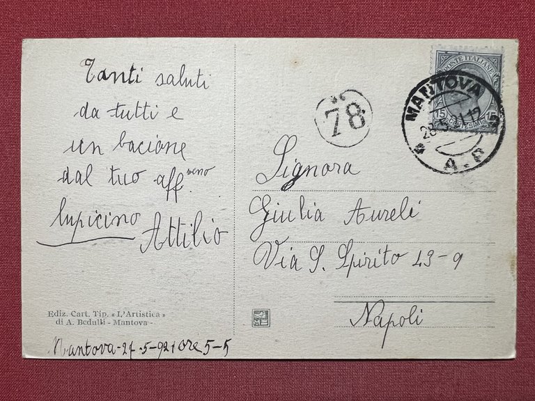 Cartolina - Mantova - Cippo ai Martiri di Belfiore - …