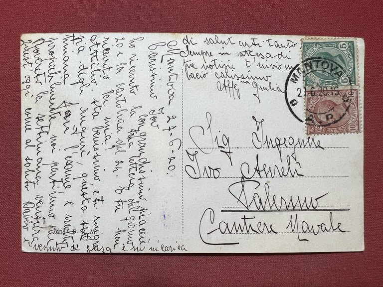 Cartolina - Mantova - Il Rio visto da Piazza Garibaldi …