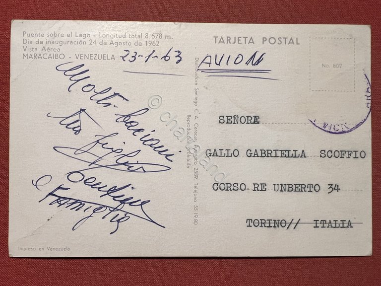 Cartolina - Maracaibo - Venezuela - 1963