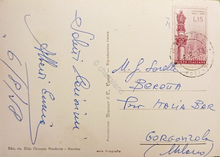 Cartolina - Maratea ( Potenza ) - Porto - 1958
