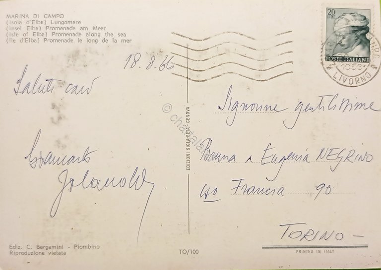 Cartolina - Marina di Campo - Isola d'Elba - Lungomare …