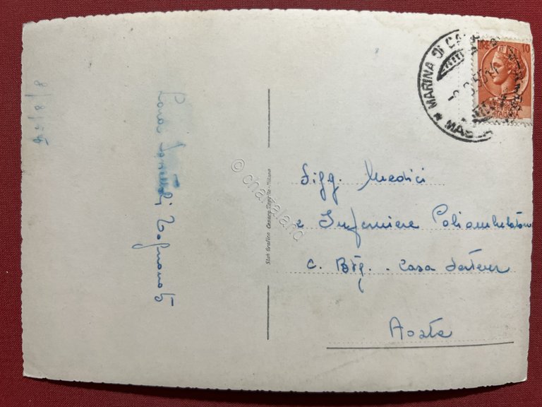 Cartolina - Marina di Carrara - La Spiaggia - 1955 | Immagine Gallery 4