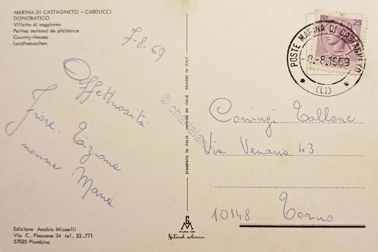 Cartolina - Marina di Castagneto - Carducci - Donoratico - …