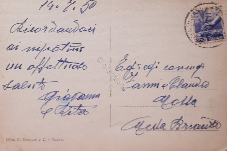 Cartolina - Marina di Massa - Colonia Fiat e Colonia …