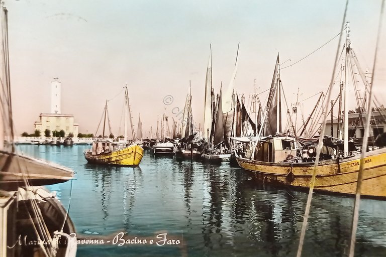 Cartolina - Marina di Ravenna - Bacino e Faro - …