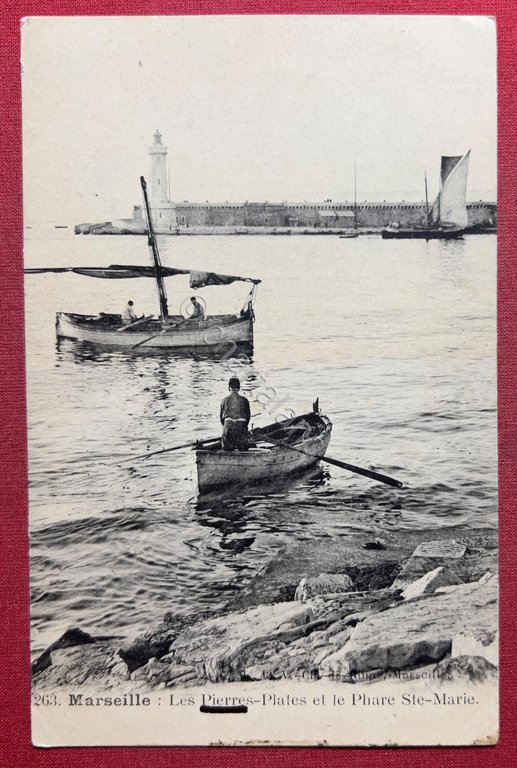 Cartolina - Marseille - Les Pierres-Plates et le Phare Sainte-Marie …