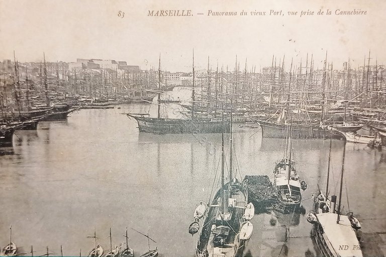 Cartolina - Marseille - Panorama du vieux Port - Vue …