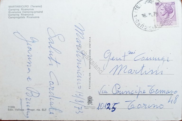 Cartolina - Martinsicuro ( Teramo ) - Camping Riva Nuova …