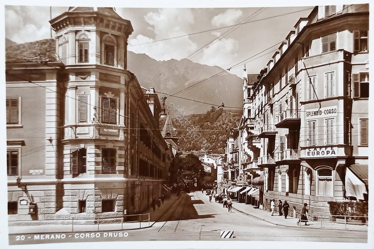 Cartolina - Merano - Corso Druso - 1940