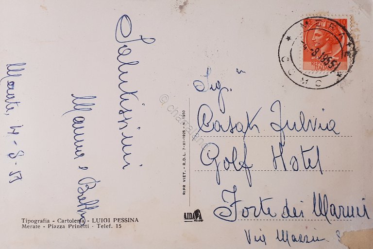 Cartolina - Merate - Villa Belgioioso - Marchesi Brivio - …