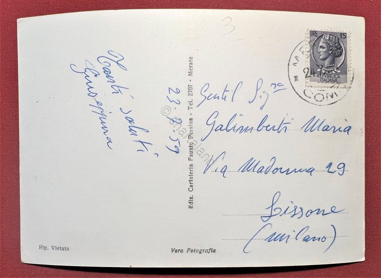 Cartolina - Merate ( Lecco ) - Piazza Prinetti - …