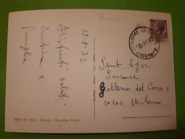 Cartolina - Mercatino Conca ( PS ) - Panorama - …