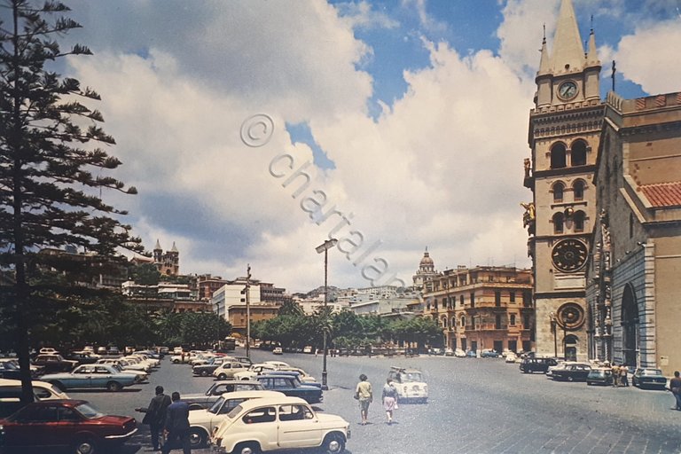 Cartolina - Messina - Facciata astronomica del Campanile del Duomo …