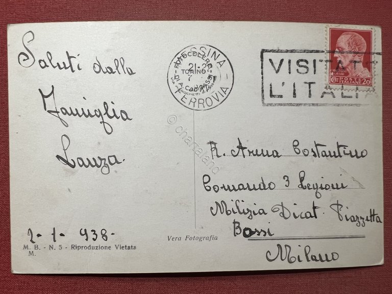 Cartolina - Messina - Il Porto - 1938 | Immagine Gallery 2