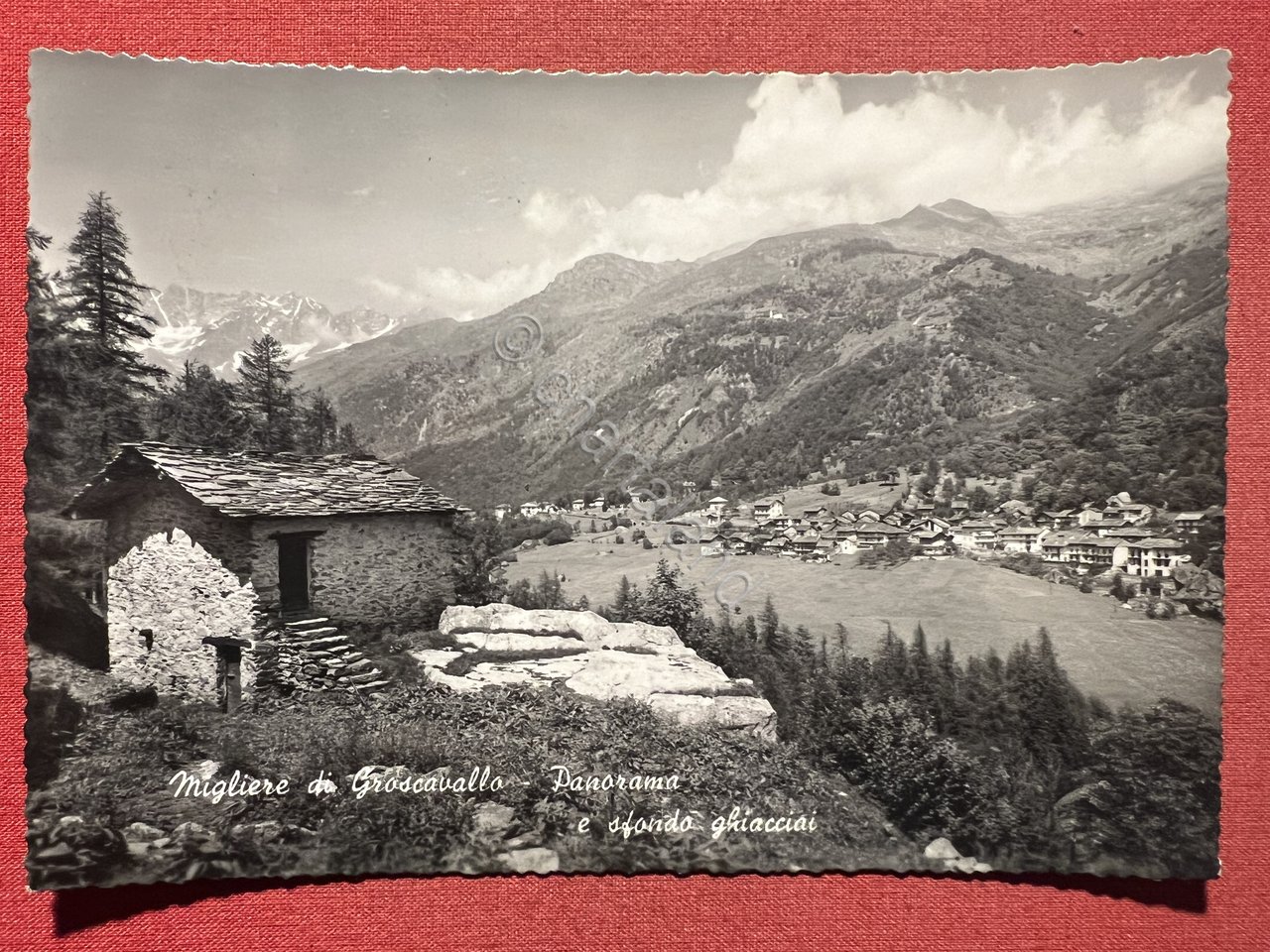 Cartolina - Migliere di Groscavallo - Panorama e sfondo Ghiacciai …