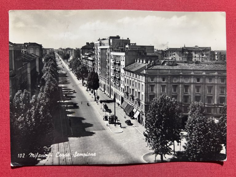 Cartolina - Milano - Corso Sempione - 1950