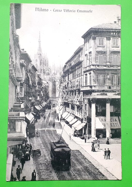Cartolina - Milano - Corso Vittorio Emanuele - 1910 ca.