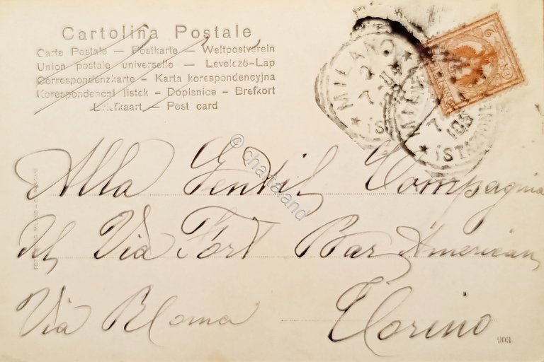 Cartolina - Milano - Fianco del Duomo e Portici - …