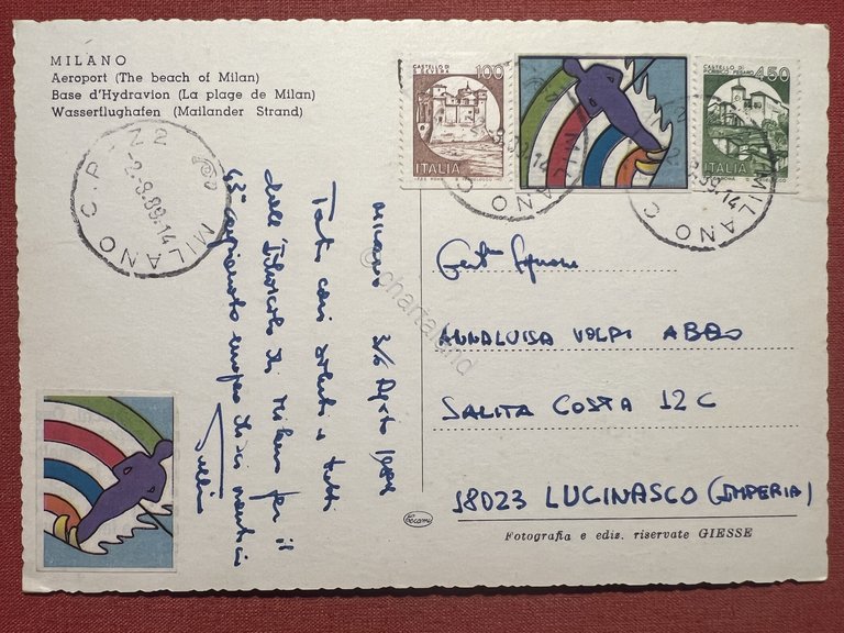 Cartolina - Milano - Idroscalo - 1969