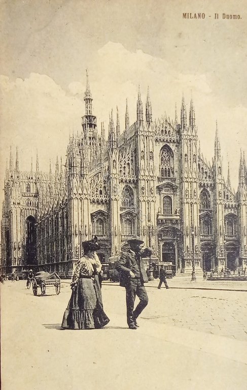 Cartolina - Milano - Il Duomo 1908