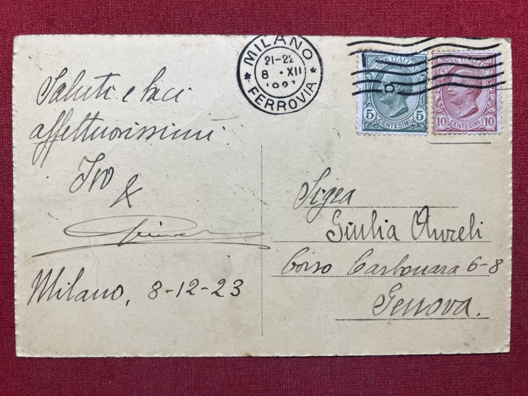 Cartolina - Milano - Largo Cairoli e Monumento a Giuseppe …