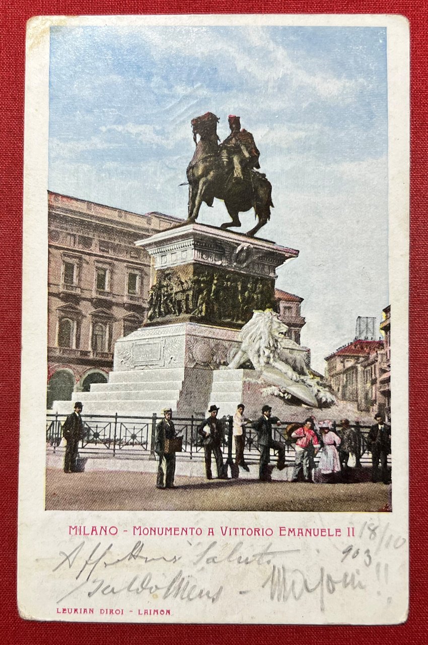 Cartolina - Milano - Monumento a Vittorio Emanuele II - …