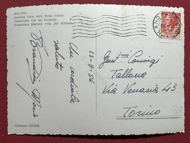 Cartolina - Milano - Panorama dal Castello - 1954 | Immagine Gallery 4