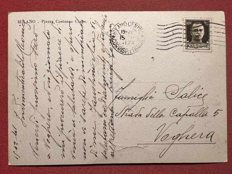 Cartolina - Milano - Piazza Costanzo Ciano - 1941