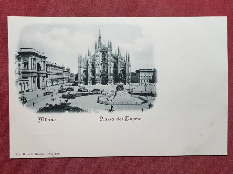 Cartolina - Milano - Piazza del Duomo 1900 ca.
