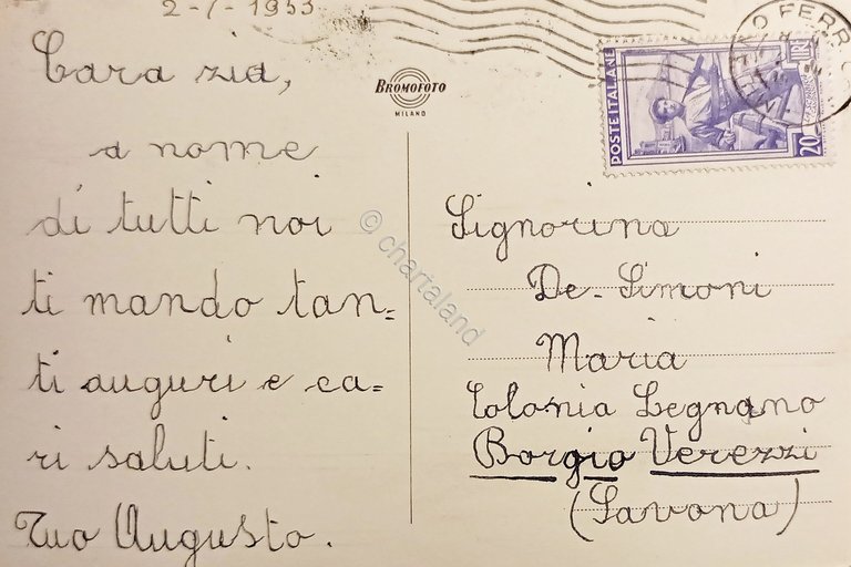 Cartolina - Milano - Piazza Fontana - 1953