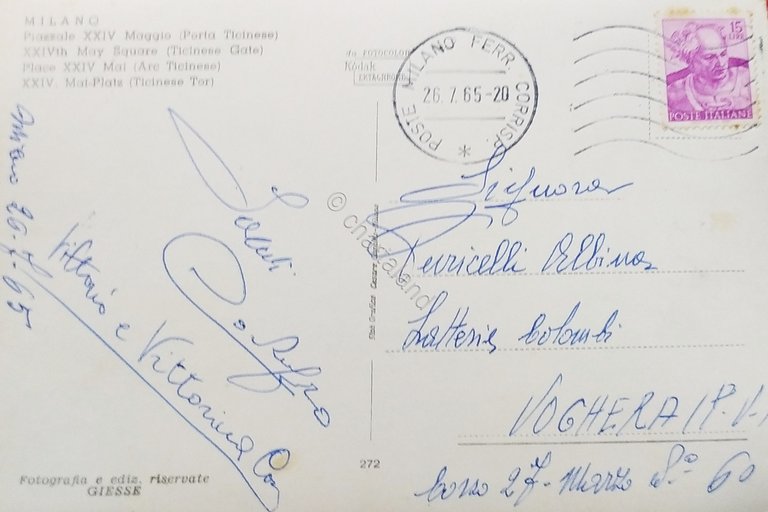 Cartolina - Milano - Piazzale XXIV Maggio ( Porta Ticinese …