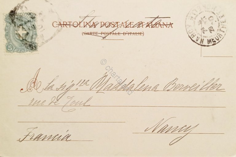 Cartolina - Milano - Via Mercanti - 1901