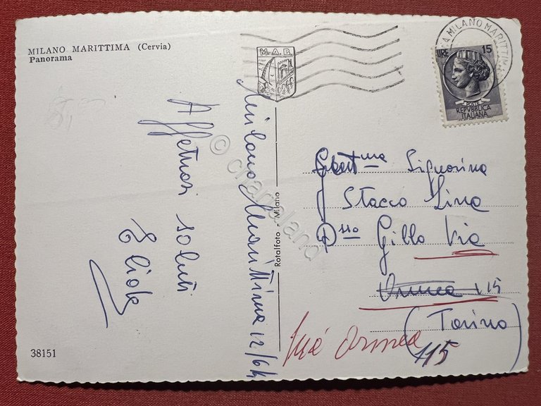 Cartolina - Milano Marittima ( Cervia ) - Panorama - …