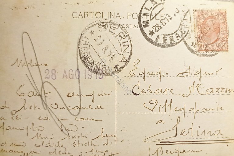 Cartolina - Militari repressione sciopero - 1913