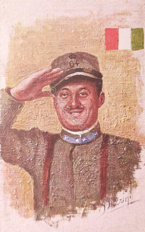 Cartolina - Militaria - Illustratore Azzini - 1930 ca.