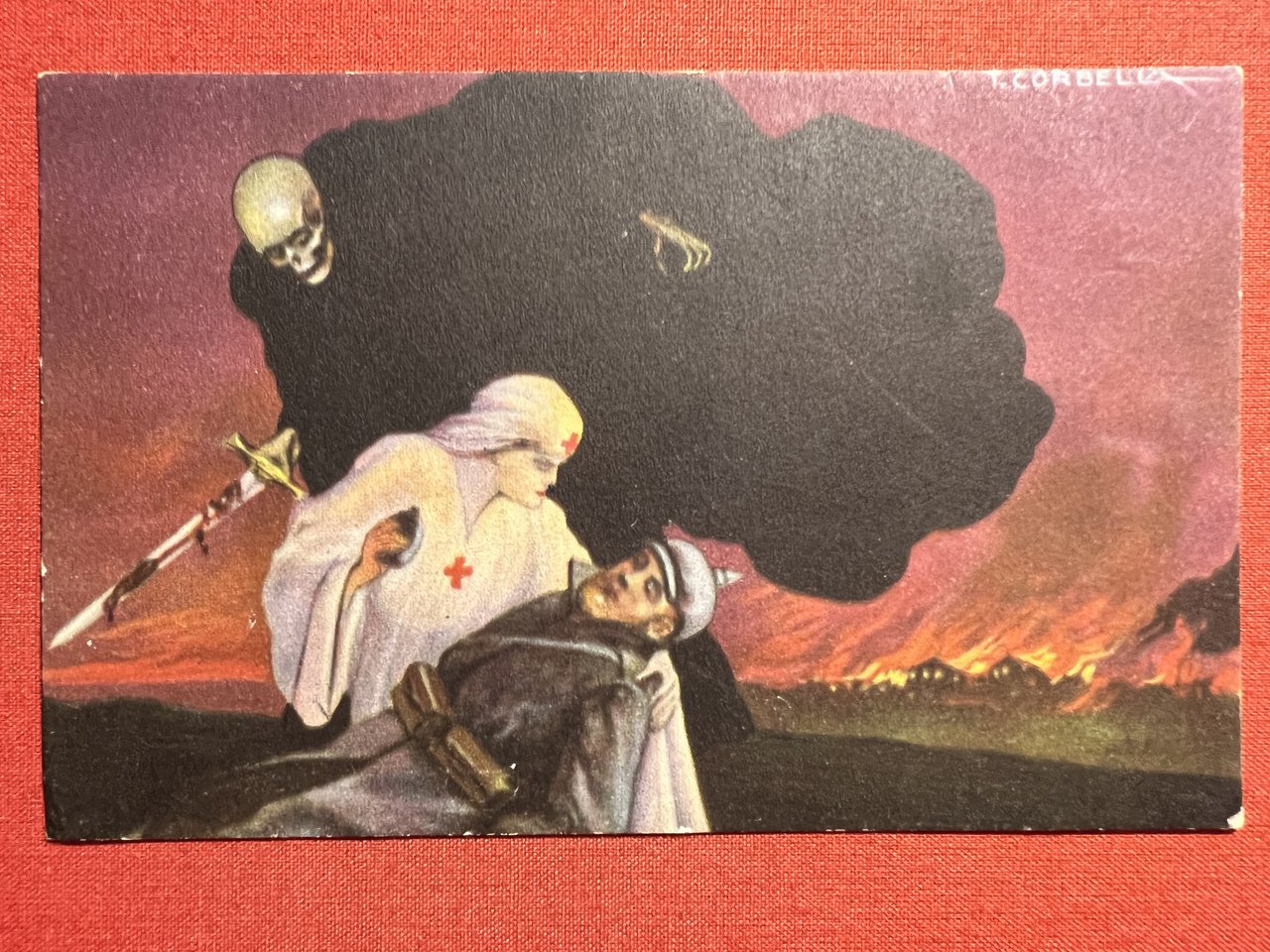 Cartolina - Militaria WWI - Croce Rossa Italiana - Illustratore …