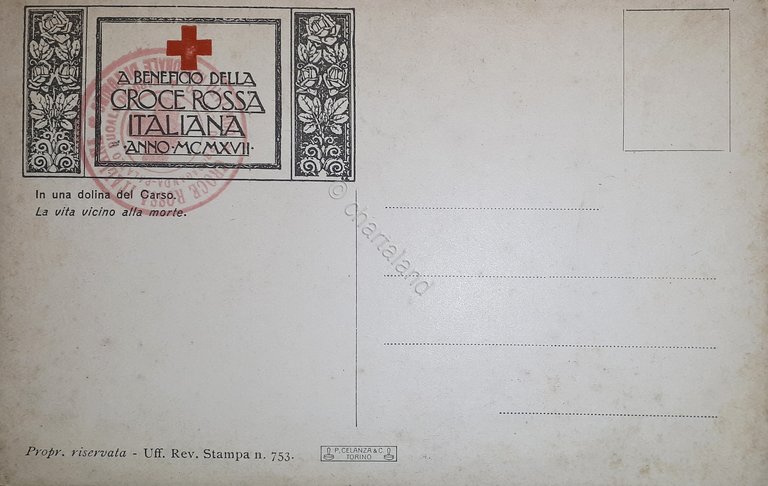 Cartolina - Militaria WWI - Croce Rossa Italiana - In …
