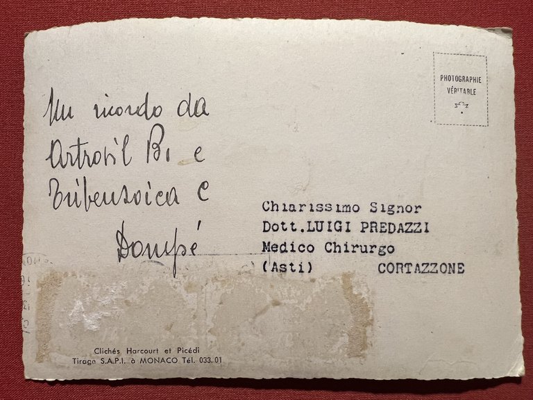 Cartolina - Miss Grace Kelly - S.A.S. Rainier III Prince …