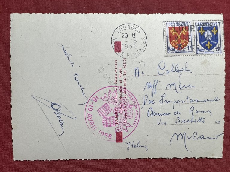 Cartolina - Miss Grace Kelly e S.A.S. Rainier III Prince …