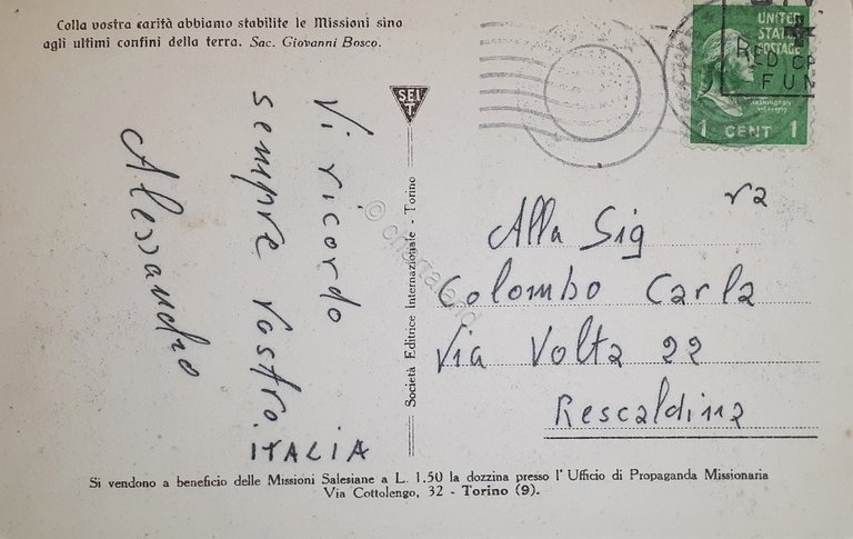 Cartolina - Missione Salesiane Matto Grosso (Brasile) Capanne o ranchos …