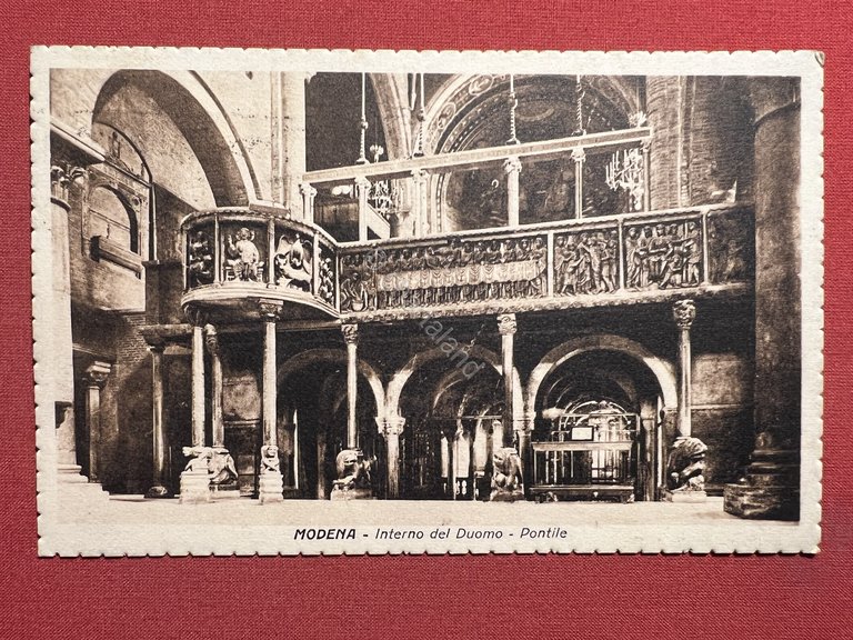 Cartolina - Modena - Interno del Duomo - Pontile - …