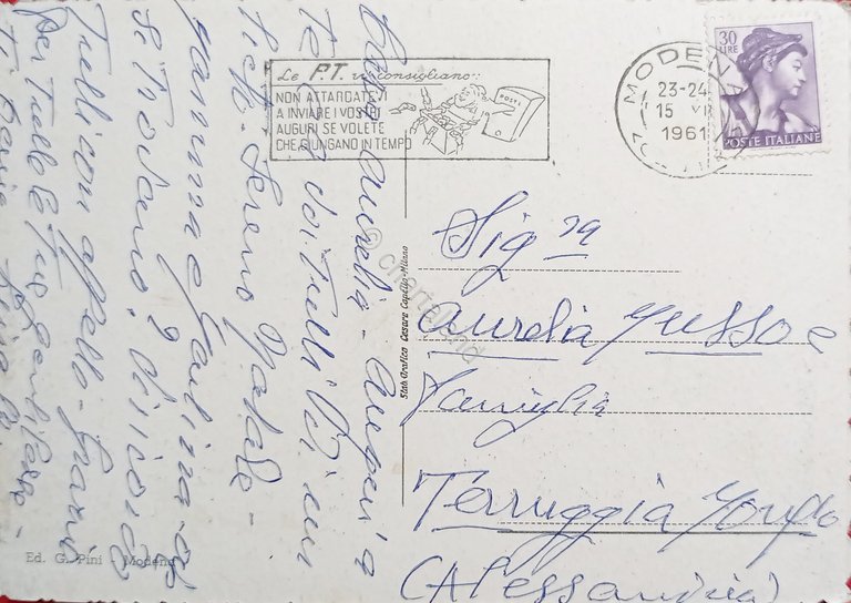 Cartolina - Modena - Largo Garibaldi e Fontana Monumentale - …