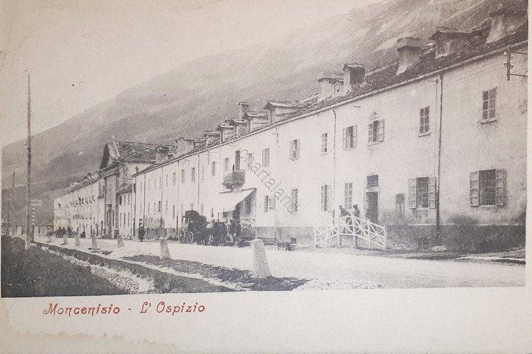 Cartolina - Moncenisio - L'Ospizio - 1910