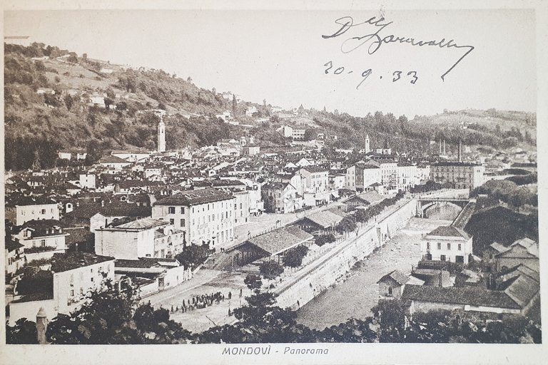 Cartolina - Mondovi - Panorama - 1933